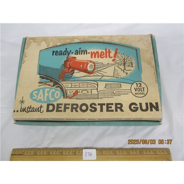 Antique Safco Instant Defroster Gun with Box