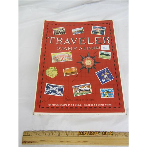 Traveler Stamp Album with Stamps