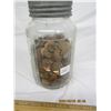 Image 1 : Nabob Coffee Jar Full of Unsorted Pennies from 1940's to Present
