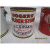Image 3 : 3 Vintage Cans 2 Rogers Syrup and 1 Burns Lard Can