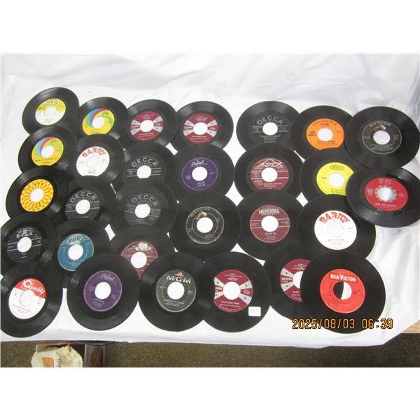 Large Lot of Vintage 45 RPM Records
