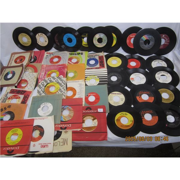 Large Lot of Vintage 45 RPM Records