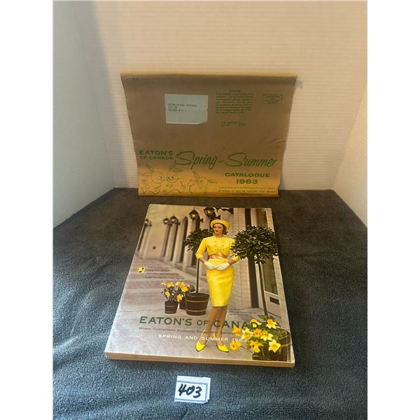 1963 eatons spring + summer catalogue c/w sleeve