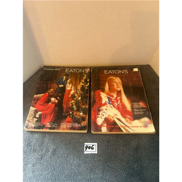 2 eatons chirstmas catalogues-1973+1975