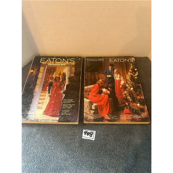 2 eatons christmas catalogues -1974-1975