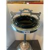 Image 2 : chrome Floor ashtray with glass base -28" tall - has light