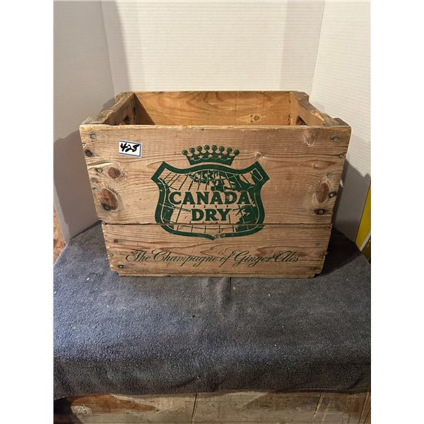 canada dry wooden pop crate