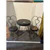 Image 1 : Child/doll ice cream parlor table + 2 chairs-1940's
