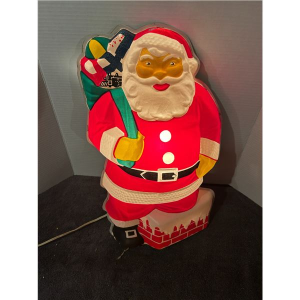 Vintage light up santa 28" tall