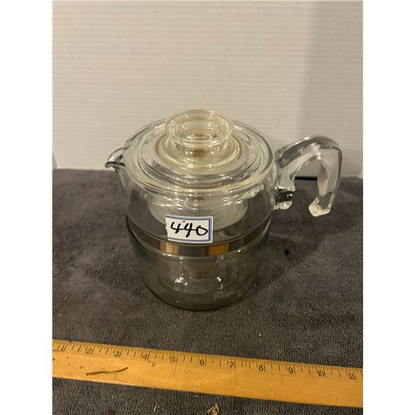 Pyrex glass coffee pot - complete with glass stem/tube