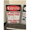 Image 2 : 2 novelty metal signs 12"x16"