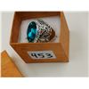 Image 2 : Sterling silver ring, aqua green stone