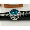 Image 6 : Sterling silver ring, aqua green stone