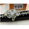 Image 3 : Sterling silver ring, crystal stones