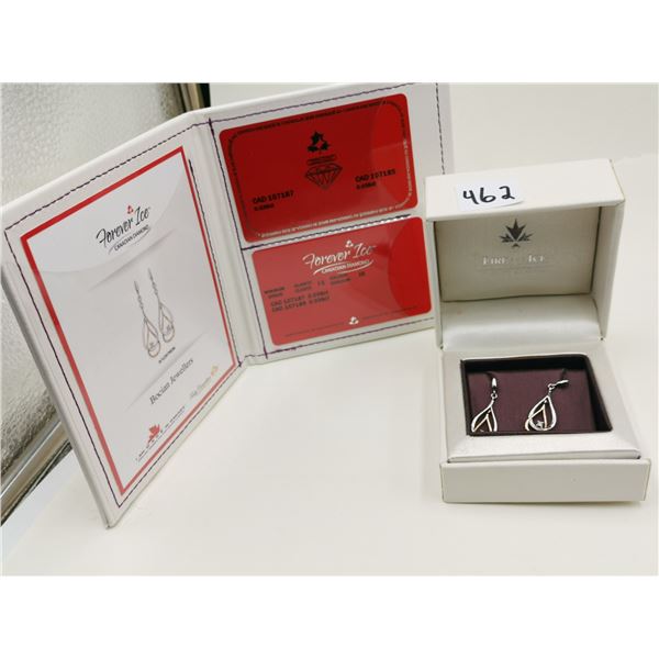 10k gold earrings, certify diamonds