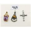 Image 1 : Three older pendents , 925 cross