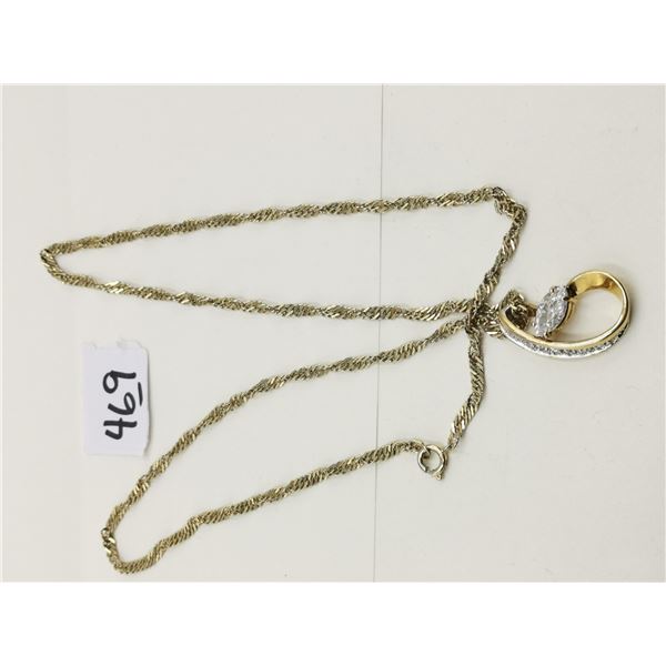 Sterling silver necklace with pendent