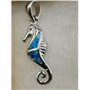 Image 2 : Opal in sterling silver seahorse pendent