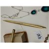 Image 7 : Jewelry, pen with stand, two sided pen pencil