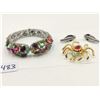 Image 2 : Snake design bracelet, spider broach, unknown