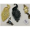 Image 6 : Four peacock broaches