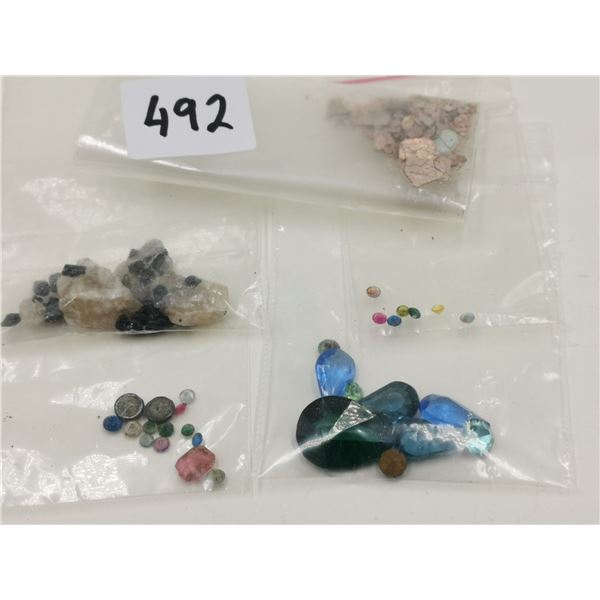 Stone lot, opal, stones from rings