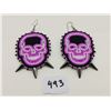 Image 1 : Skull beaded earrings, large