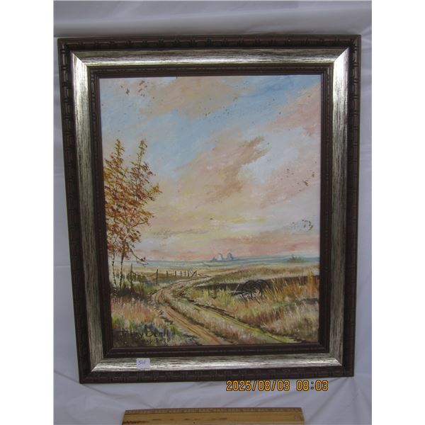 Original Jerry Doell May 17-75 Oil Painting 24 inches by 20 inches