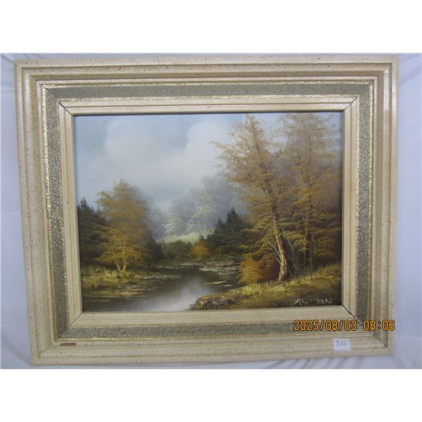 Original Almon Oil Painting 21 inches by 20 inches