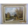 Image 1 : Original Almon Oil Painting 21 inches by 20 inches