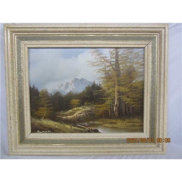 Original Almon Oil Painting  21 inches by 20 inches