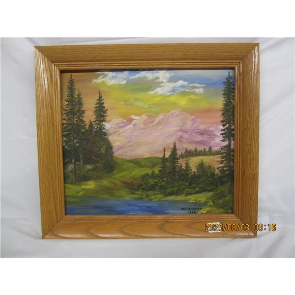 Original M.A. Hunter Oil Painting 16 inches by 14 inches 1960