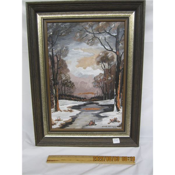 Original  Anna Helmus Oil Painting  16 inches by 19 inches 1970