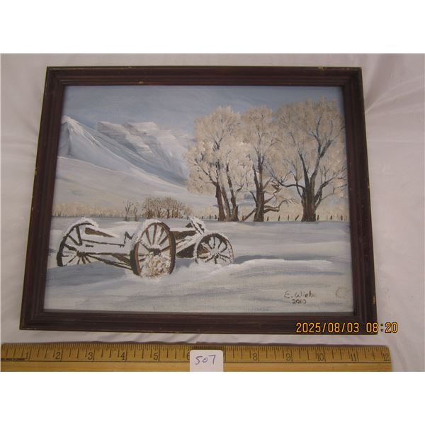 Original  E. Wiebe 2010 Oil Painting  10.5 inches by 8.5 inches