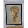 Image 1 : Original 1971 Artist Signed Portrait 12 inches by  16 inches