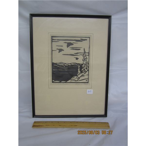 Original Art by Sylvia Hill Canada Geese