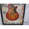 Image 3 : Vintage Music Framed Picture of a Guitar Cira 2000's 24 inches by 36 inches