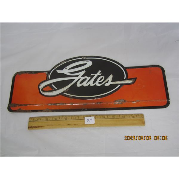 Authentic Vintage Gates Belts Sign for the Top of Rack???????