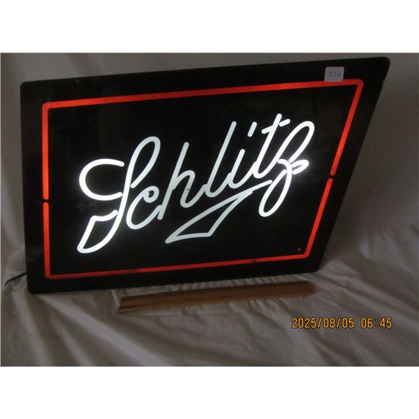 Vintage Light Up Schiltz Beer Sign