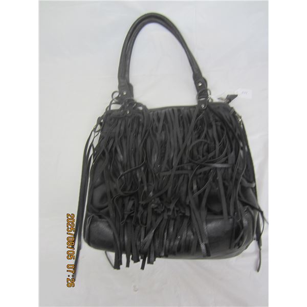Ladies Black Fringed Purse