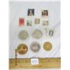Image 1 : Lot of Vintage Commemorative Coins and a Few Stamps