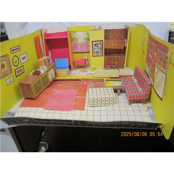1960's Card Board Barbie Dream House and Box