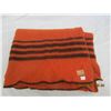 Image 1 : Single Bed Size Red 4 Point Antique Wool Blanket in Good Shape