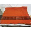 Image 4 : Single Bed Size Red 4 Point Antique Wool Blanket in Good Shape