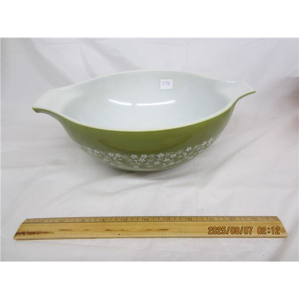 Large Green Pyrex Bowl