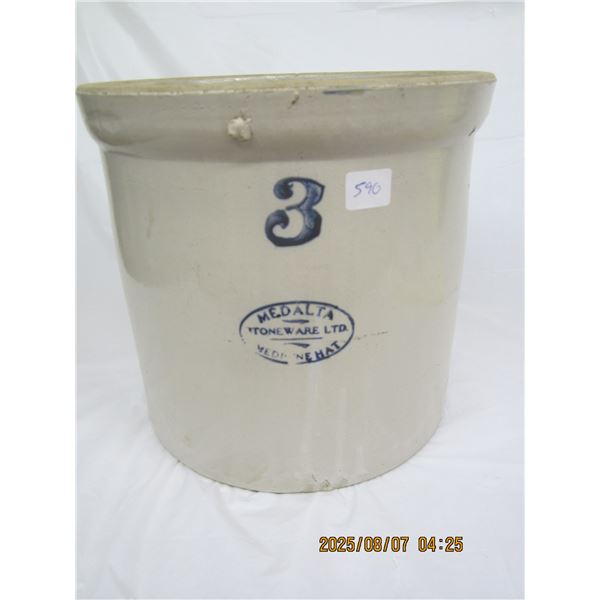 Medalta 3 Gallon Crock No Cracks or Chips