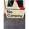 Image 2 : No camping sign 12"x18"-metal
