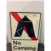Image 3 : No camping sign 12"x18"-metal