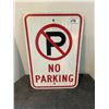 Image 1 : No parking  sign 12"x18"-metal