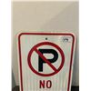 Image 3 : No parking  sign 12"x18"-metal